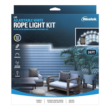 Westek Westek 24 ft. L White Plug-In LED Rope Light Kit 548 lm ROPE24CCT